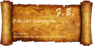 Fábján Bernarda névjegykártya